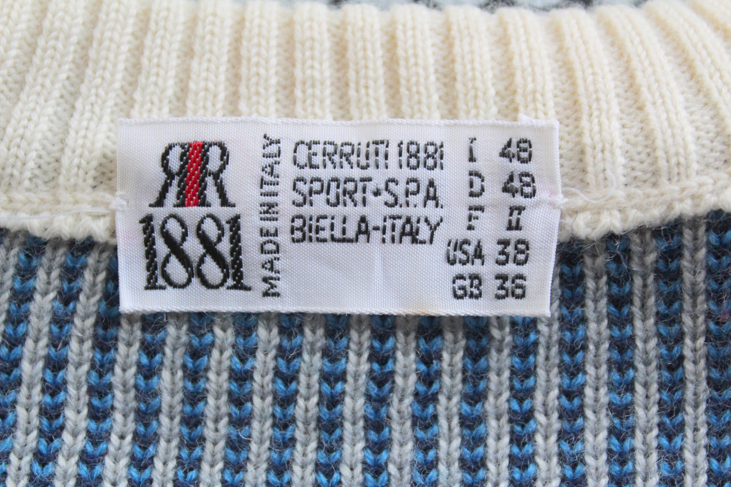 CERRUTI 1881 80'S VINTAGE VINTAGE STENMARK SKI KNIT WOOL JUMPER MEDIUM