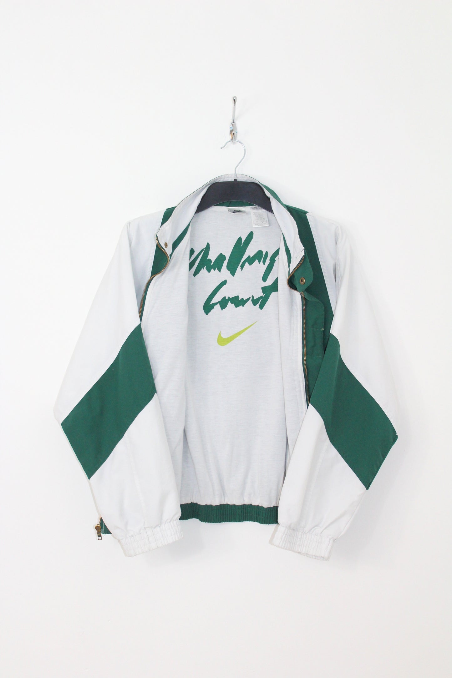 NIKE 90'S VINTAGE AGASSI CHALLENGE COURT LINED TRACKSUIT TOP JACKET MEDIUM