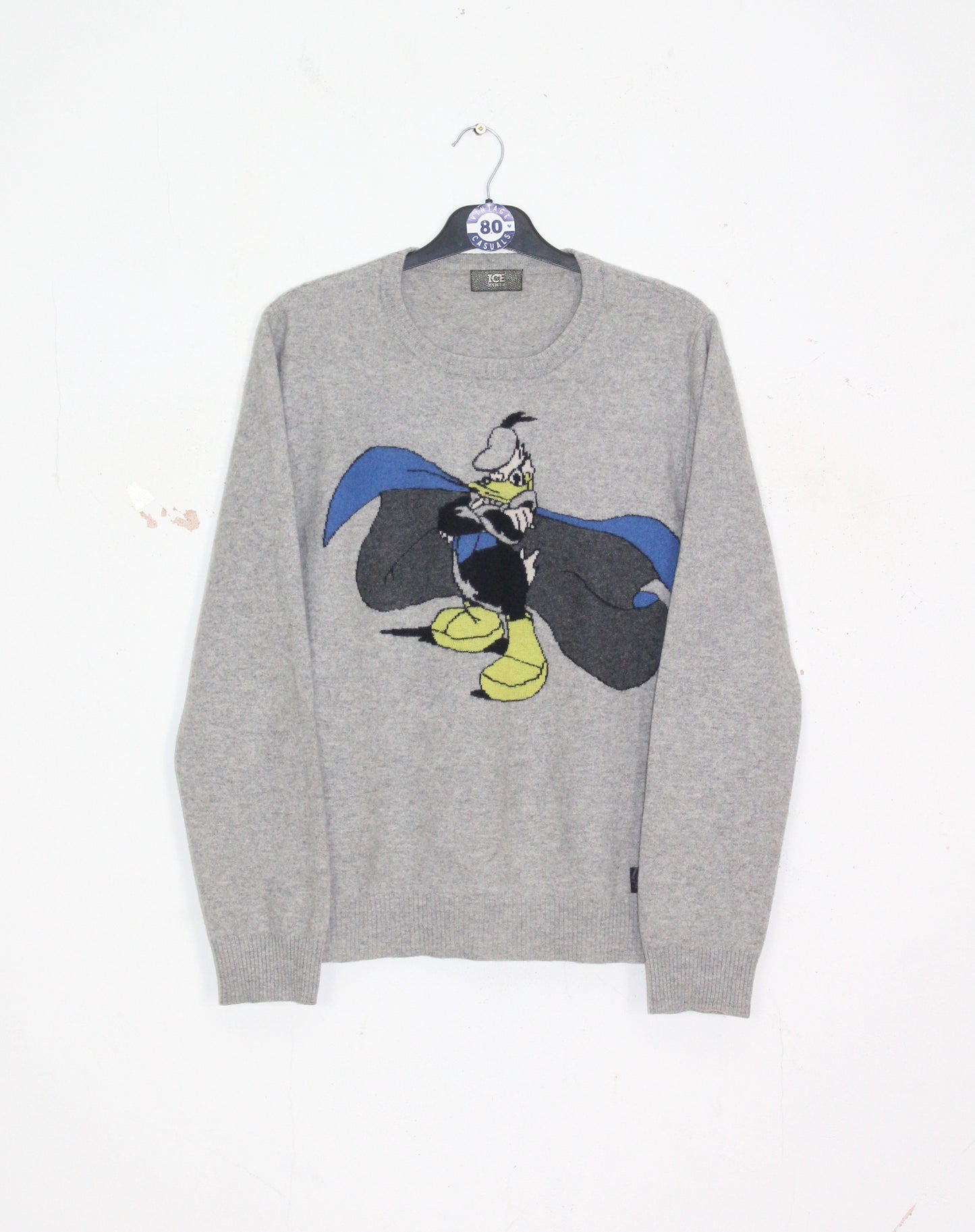 ICEBERG ICE 90'S VINTAGE DONALD DUCK WOOL KNITTED SWEATSHIRT SMALL