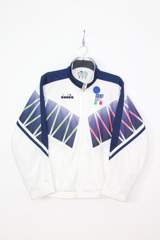 ITALY WORLD CUP 1994 VINTAGE DIADORA TRACKSUIT TOP JACKET LARGE