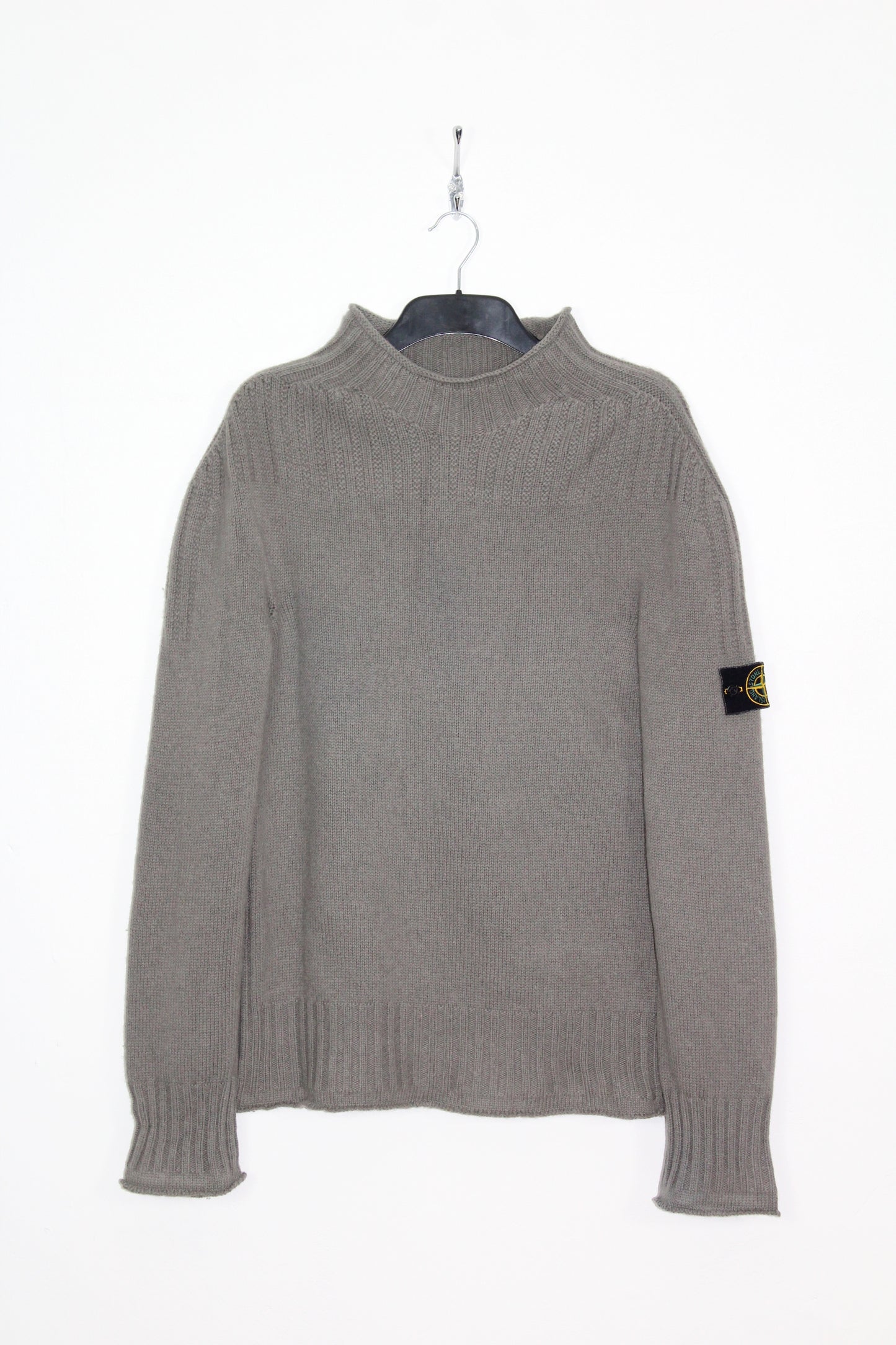 STONE ISLAND AW 2003 MOCK NECK WOOL KNIT JUMPER LARGE