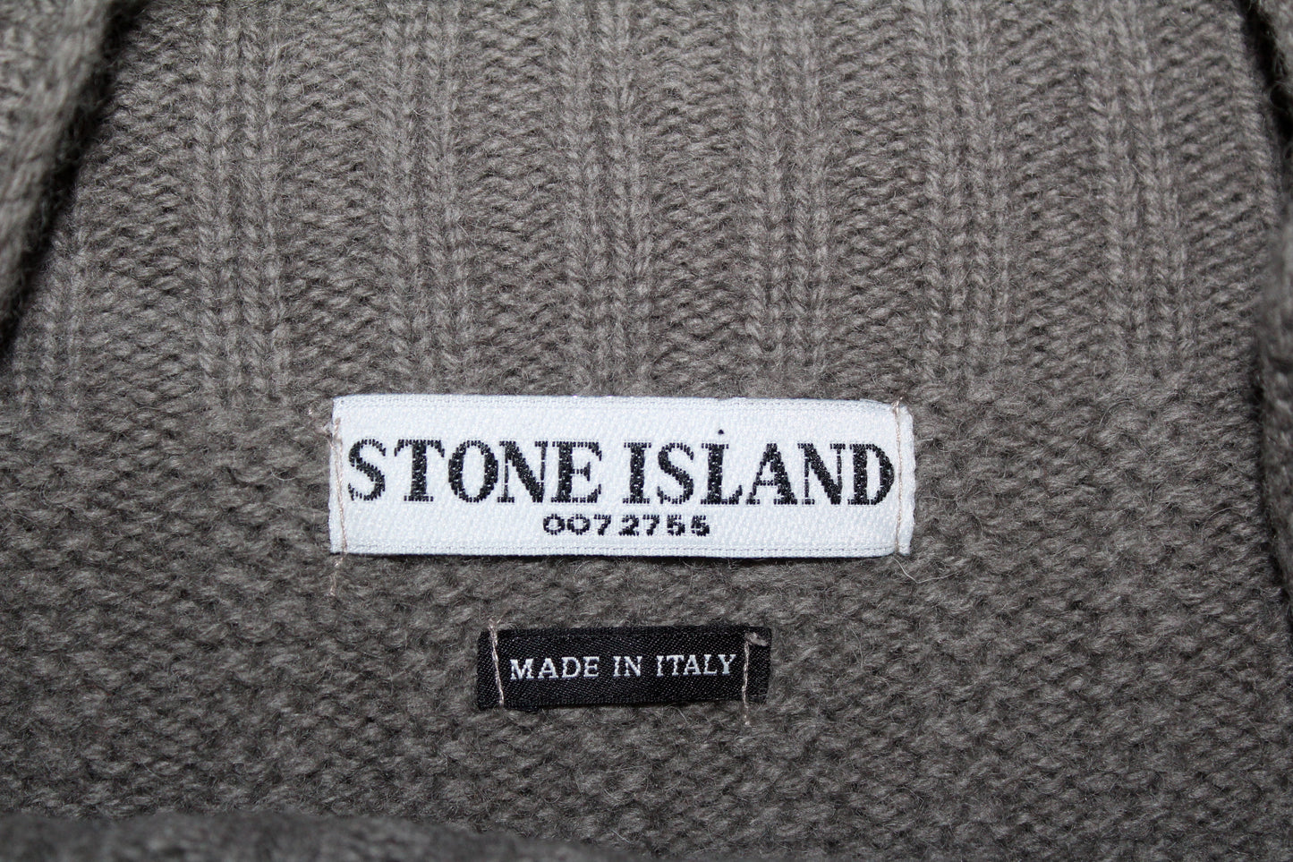 STONE ISLAND AW 2003 MOCK NECK WOOL KNIT JUMPER LARGE